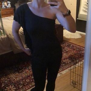 Black off the shoulder top